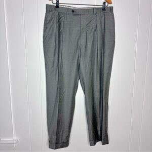 Samuelsohn Comfort Waist Super 110’s Pleated Wool Dress Pants